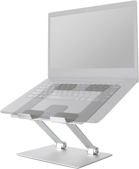 Amazon Basics 15.6 Inch, Sturdy and Portable Ergonomic Laptop Stand for Desk, Height Adjustable Riser with Ventilated