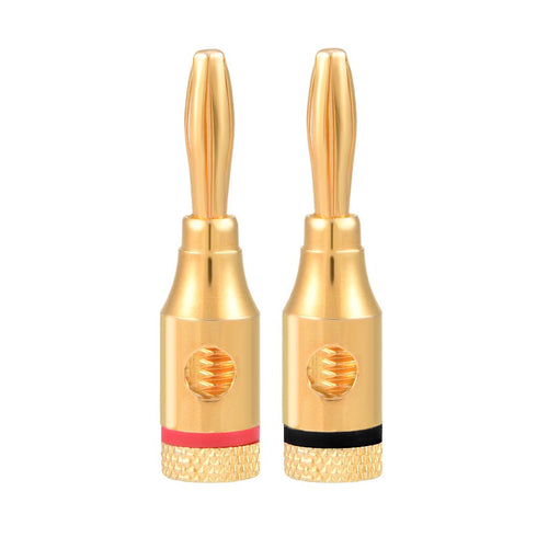Taidda 10 Pcs Portable Lightweight Sturdy Durable Gold Plated Speaker Banana Connector Plug Wire Audio Adapter