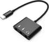 Cubilux Dual TRS Microphone to USB Connector, Type C to 2-Way MIC Adapter for iPad Pro, Samsung S24, Pixel 8/7/6 Pro