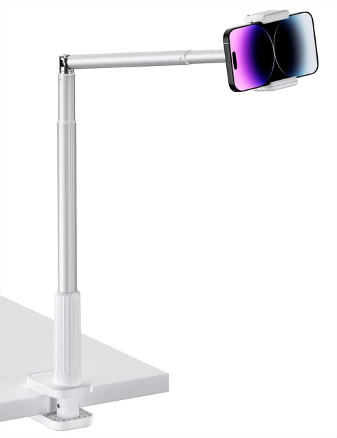 Viozon Phone Holder, Flexible Long Arm,Overhead Mount,360 Angle Adjustable,Aluminum Alloy, C Clamp for