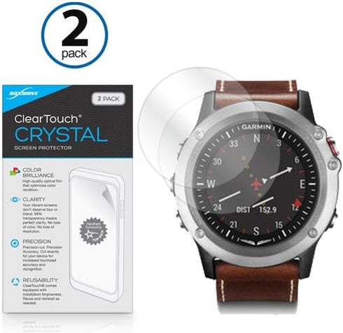 BoxWave Screen Protector for Garmin D2 Bravo - ClearTouch Crystal (2-Pack), HD Film Skin