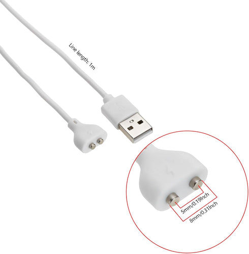 2PCS Magnetic USB DC Charger Cable, 1m Replacement Charging Magnet Cord, 5mm Pitch for Wall Charger, Power Bank,