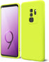 oakxco Samsung Galaxy S9 Plus Phone Case, Liquid Silicone, Cute Thin Slim Soft Rubber TPU Cover for Women - Lime Neon