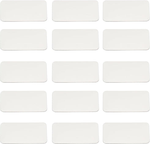 PATIKIL 17mmx30mm Metal Plate for Phone Magnet, 15pcs Rectangular Adhesive Metal Plate Replacement