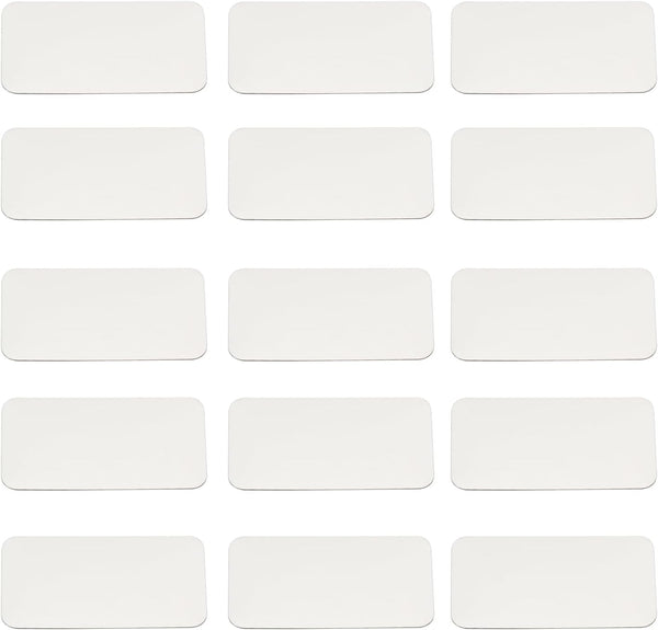 PATIKIL 17mmx30mm Metal Plate for Phone Magnet, 15pcs Rectangular Adhesive Metal Plate Replacement