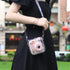 Case for Fujifilm Mini 12/11/9/8 Instant Camera Protective Bag with Transparent Shoulder Strap (Real Flower - Pink)(No Camera)