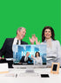 Sesdos 29.5in Portable Green Screen Chair Double Sided Foldable Greenscreen Backdrop, Chroma Key for Streaming Games