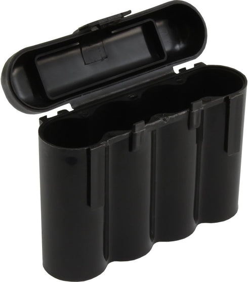 4 Pack AA/AAA/CR123A Black Battery Holder Storage Cases
