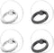 Transparent Cell Phone Ring Stand Holder, Finger Grip Loop (2 Silver 2 Black Round) for Phones (Exoer)