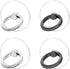 Transparent Cell Phone Ring Stand Holder, Finger Grip Loop (2 Silver 2 Black Round) for Phones (Exoer)