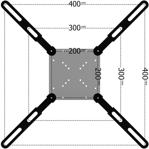 IFCASE 32 55 inch 200x200mm 400x400mm 300x300mm (1.0) Steel Adapter Bracket Convert for Screens to LCD LED TV VESA