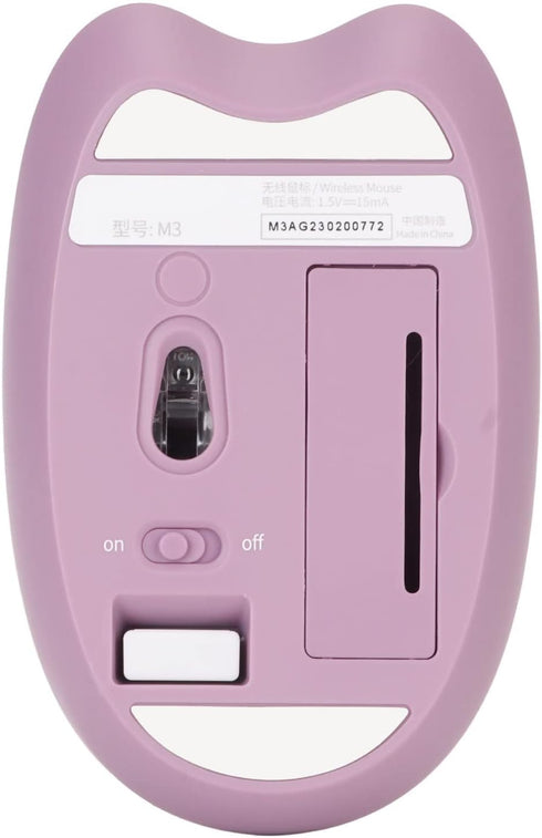 Gugxiom Cat Wireless Mouse, 2.4G Cute Lightweight Soundless Mouse with USB Receiver, 3 Levels DPI for M3 Laptop