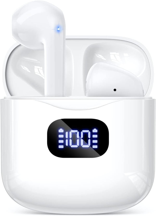 Wireless Earbuds Bluetooth 5.3 Headphones - 40Hrs Playback Stereo Ear Buds with LED Display Charging Case, IPX7