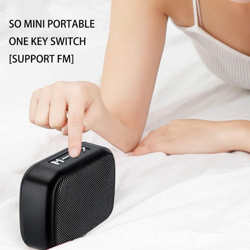 Cuifati Wireless Bluetooth Speaker, Portable Mini Subwoofer with FM Radio & Crystal Clear Stereo Sound - Blue