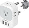 TESSAN South Africa Power Adapter, Type M Plug Adaptor with 4 American Outlets, 3 USB Charger (1 USB C Port)