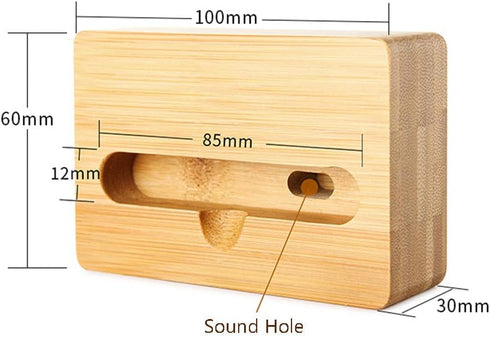 UnnFiko Wooden Sound Amplifier Stand Holder for iPhone, Natural Loudspeaker Mini Megaphone Cell Phone Stand