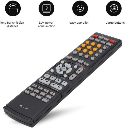 Multifunctional Replacement Remote Control for AV Receiver RC-1120/AVR-391/AVR-591/AVR-390, Easy to Use with Large