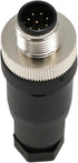 M12 8Pin Waterproof IP67 Circular Male Plug, Screw Threaded Coupling Electrical Connector for Industrial Automation