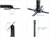 suptek Projector Ceiling Mount Bracket, Adjustable Height 30.7-49.21inch for LCD/DLP Projectors, Black