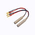 2-Pack 1/4 Inch TS Female to Banana Plug, Flexible Silicone Audio Plugs for Speaker Wire, 6 inch