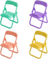 nanaxagly Mini Chair Foldable Cell Phone Stand, 4Pcs Portable Funny Cute Cell Phone