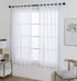 ZebraSmile 1 Panel Tab Top Voile Sheer Curtain, White Loop Sheers for Living Room, Bedroom, Small Window 69(H) X55(W) in