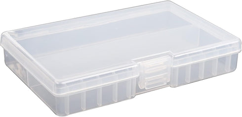 PNGKNYOCN Battery Storage Box, Portable Organizer Holds 48 AA Batteries, Insulative Clear Plastic