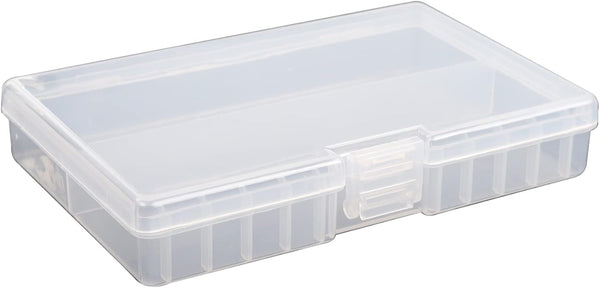 PNGKNYOCN Battery Storage Box, Portable Organizer Holds 48 AA Batteries, Insulative Clear Plastic
