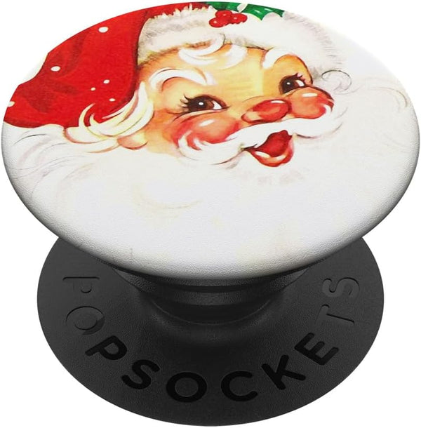 Vintage Cute Santa Claus Christmas PopSockets Standard Grip