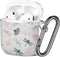 Shockproof Soft TPU Gel Case Cover for AirPods 2 and 1 with Keychain Carabiner - Dragonflies Ginkgo Leaves