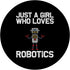 Cool Robot Art for Girls, Robotics Engineer Coding PopSockets Standard PopGrip