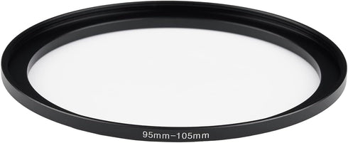 95mm Lens to 105mm Camera Lens Adapter 95mm to 105mm Step Up Ring Adapter Ring for All Brands of UV ND CPL, with Premium Lens Wiping Cloth 2 Pack (95mm-105mm)
