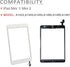 iPad Mini 1/2 Screen Replacement, Touchscreen Digitizer (White) with Home Button, Full Repair Kit