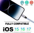 MFi Certified iPhone Charger 3-Pack 6ft Nylon Braided USB-A to Lightning Fast Charging Cable for iPhone 14/13/12/11 Pro