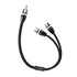 1ft 2 Female to 1 Male Nickel Plated RCA Y Adapter Splitter Connector Cable (2 Pack)