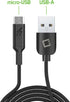 Cellet Micro USB 3.3 Feet Long Data Sync and Charge Cables Pack of 3 for Galaxy A6 S7 S6 Edge Note 5 LG K50S
