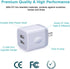 Charger Block, USB Wall Charger, Double USB Fast Charging Cube Block, 2.1A Power Adapter, 3Pack for iPhone and Samsung