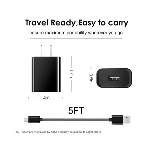 Fast USB Type C Charger for Cwowdefu 7/10inch Tablet, Veidoo V88 Kids Tablet, VANKYO S10 S20 S30 P31, Android Tablets