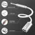 Tiosen 3.5mm MP3 Male to Type-C Female Audio Adapter Cable, White, Compatible with Smartphones, Players, Laptops