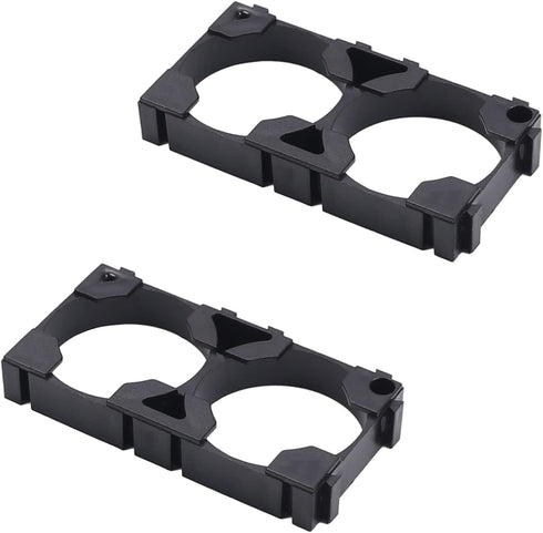 Heyiarbeit 40pcs 2 x Cell 26650 Battery Holder Bracket, Shockproof Plastic Brackets for 26650 Lithium Batteries