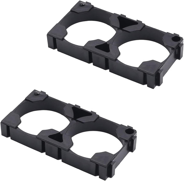 Heyiarbeit 40pcs 2 x Cell 26650 Battery Holder Bracket, Shockproof Plastic Brackets for 26650 Lithium Batteries