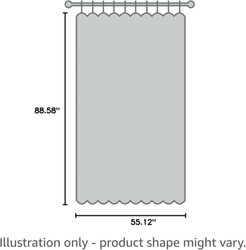 ZebraSmile 1 Panel Tab Top Curtains - Sheer Drapery for Bedroom & Living Room - Silver Gray 88(H) X55(W) in