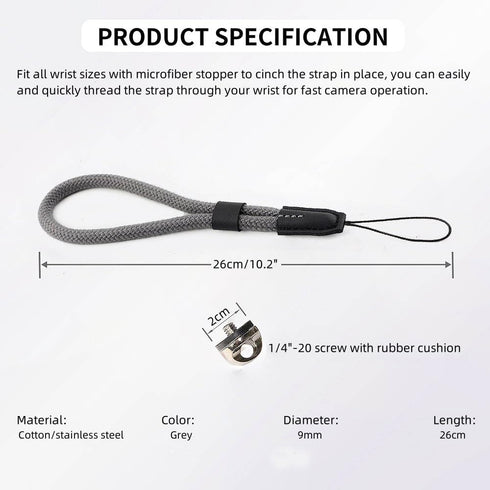 Keabroir A6700 A6600 A6500 A6400 A6300 A6100 A6000 Camera Wrist Hand Strap Soft Cotton Lanyard String Rope compatible