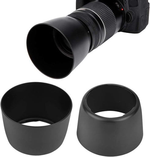 ET-60 Camera Lens Hood for Canon EF S 55-250mm f / 4-5.6 is 90-300mm f / 4.5-5.6 75-300mm ABS Plastic Lens Hood Shade Accessory