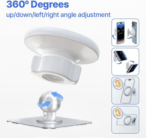Orsene 360 for MagSafe Wall Mount Magnetic Phone Holder Includes All Smartphone Compatible Rings (Self-Adhesive)