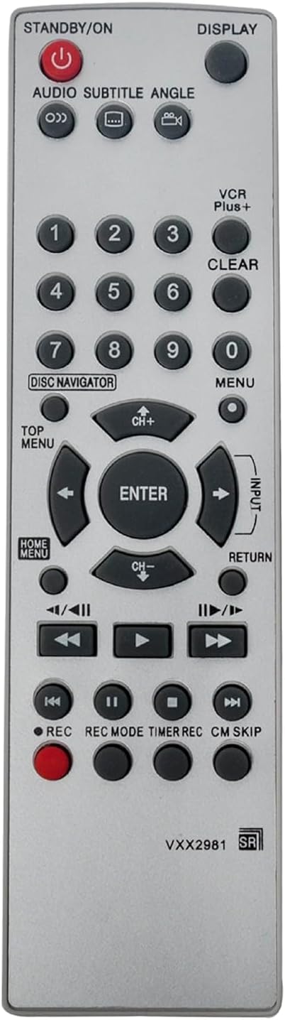 AULCMEET VXX2981 Remote Control, Compatible with Pioneer DVD Recorder DVR-233-S, DVR-231-S