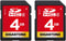 Gigastone 4GB SD Card 2 Pack, SDHC Class 4 Memory Card for Photo, Video, Music, Voice File, DSLR Camera, Camcorder,