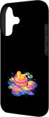 Whimsical Rubber Duck Fantasy Pond Citrus 17 Rubber Duck Pond with Citrus and Lily Pads Case for iPhone