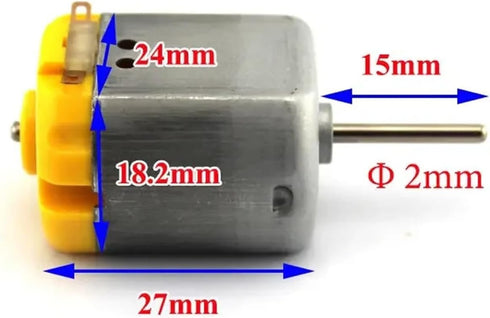 S25HH0 3V 3.7V 5V 6V 10000RPM 260 15mm DC High Speed Power Small Mini Round Motor Long Shaft DIY Toy Car Model