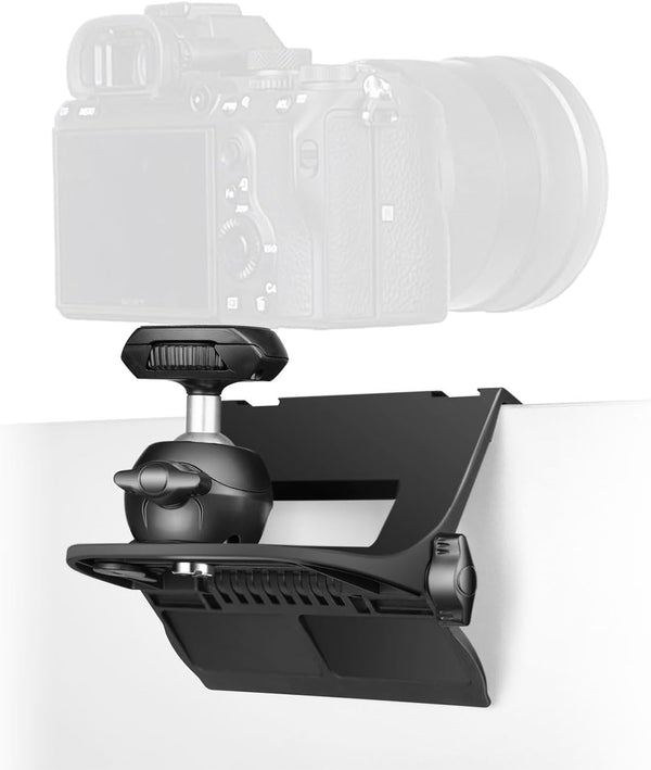 RAUBAY CM-01 Hanging Webcam Stand with 1/4" Screw, Monitor Top Camera Mount Clamp for Live Stream, Video Conferencing,